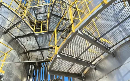 Case Study: Custom Steel Grating Platforms for Storage Tanks and Tower Equipment Maintenance